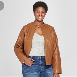 Ava & Viv Caramel Motojacket 1X